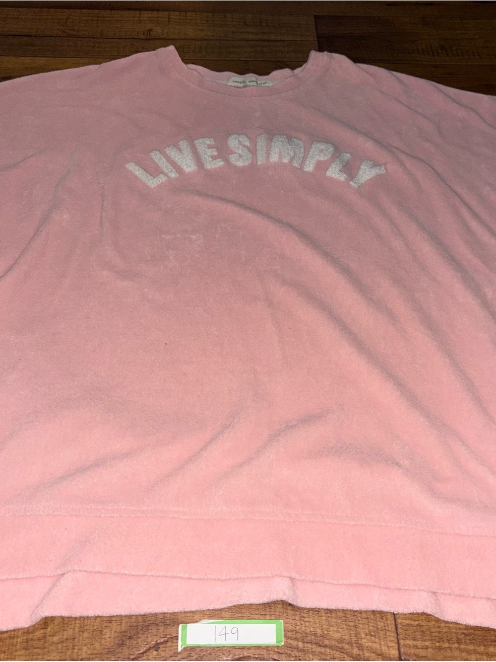 Euc simply southern size xxl pink fuzzy fleece crew neck sweatshirt